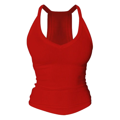 V Neck Cotton Tank Tops with Shelf Bra