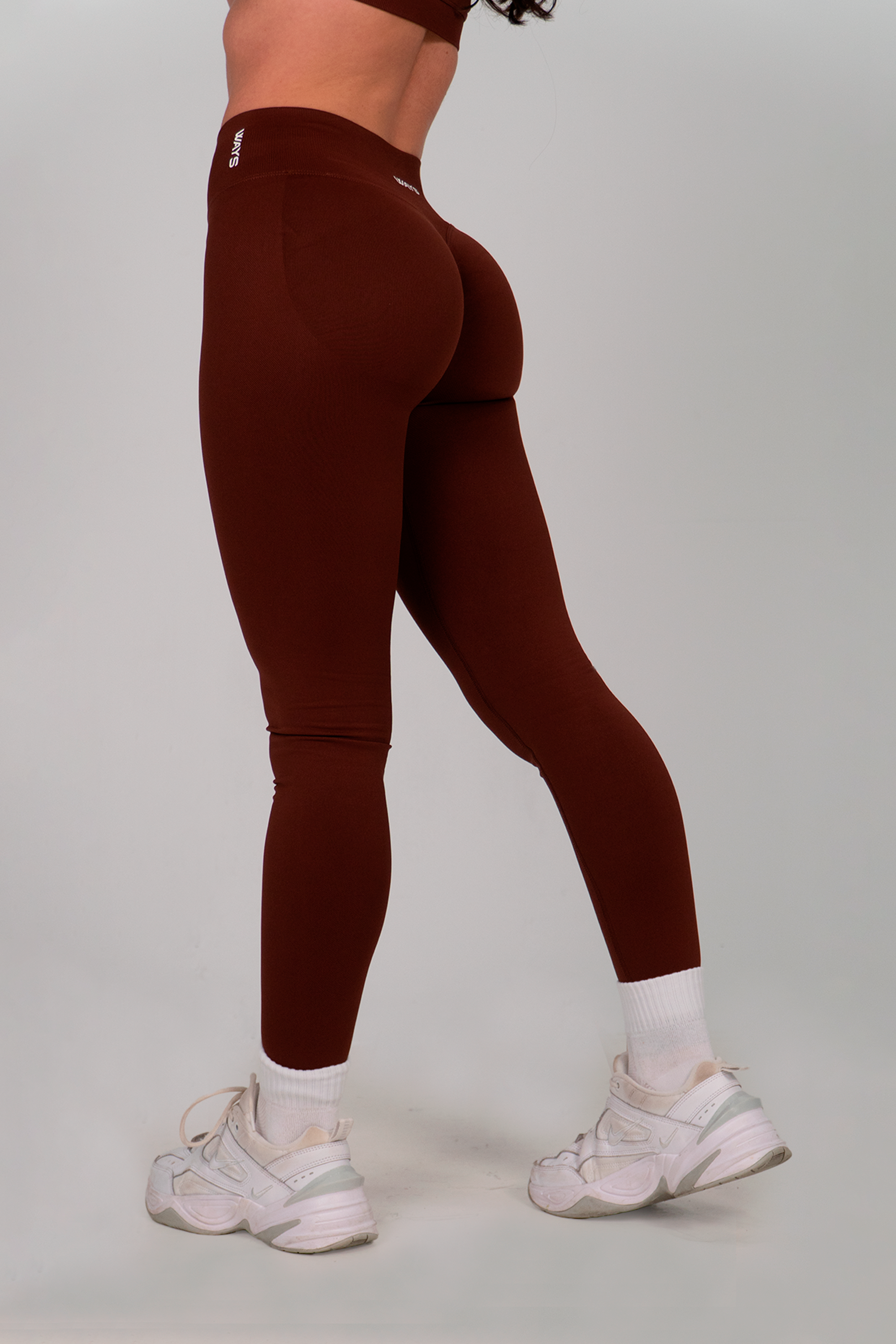 React Seamless Legging Marrón