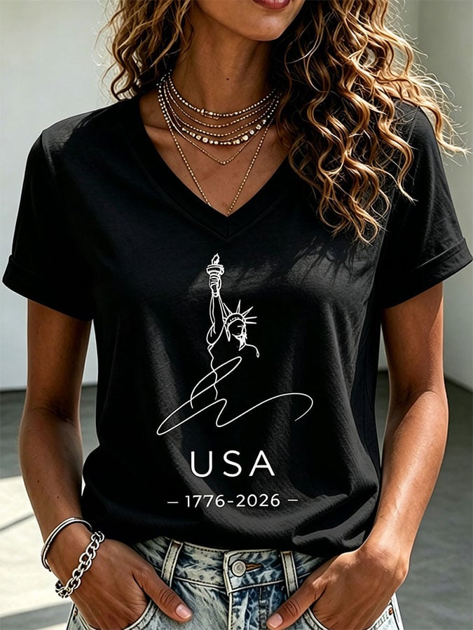 Women's Casual Print Short-Sleeve T-Shirt