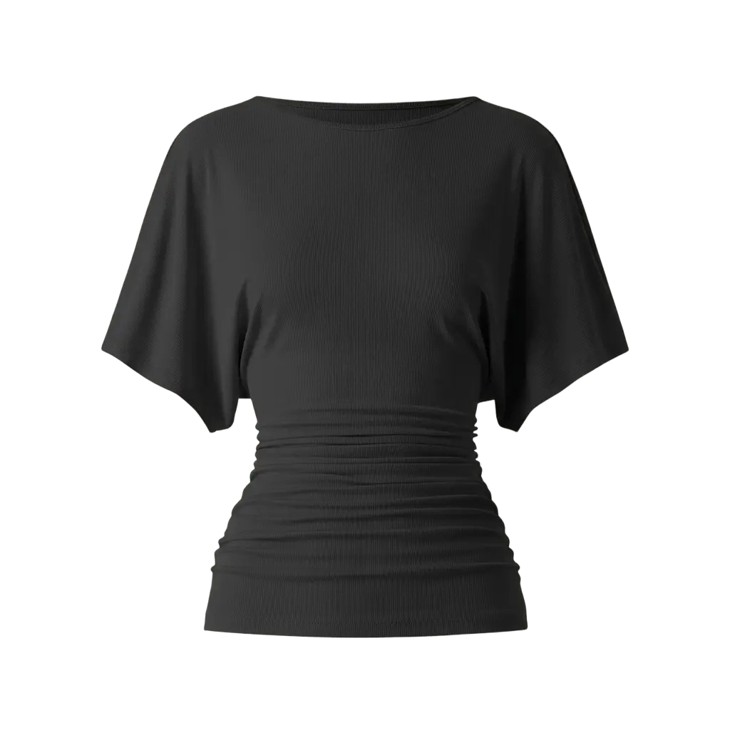 ✨Effortless Ruched Side Batwing Sleeve Top