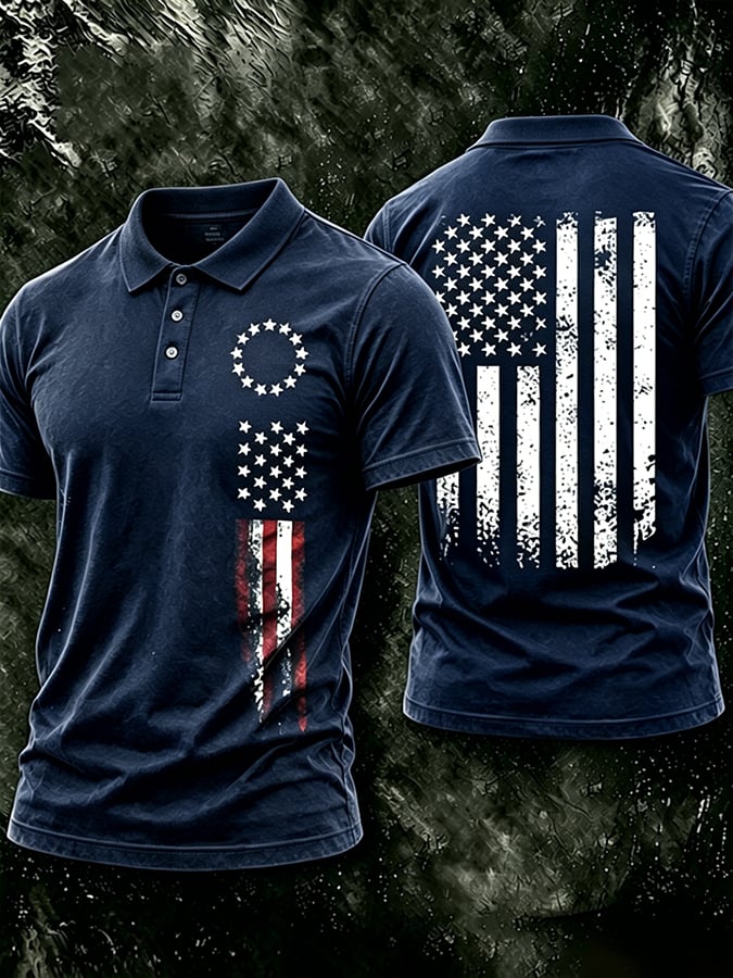 Men's USA 1776-2026 Freedom Printed Polo Shirt