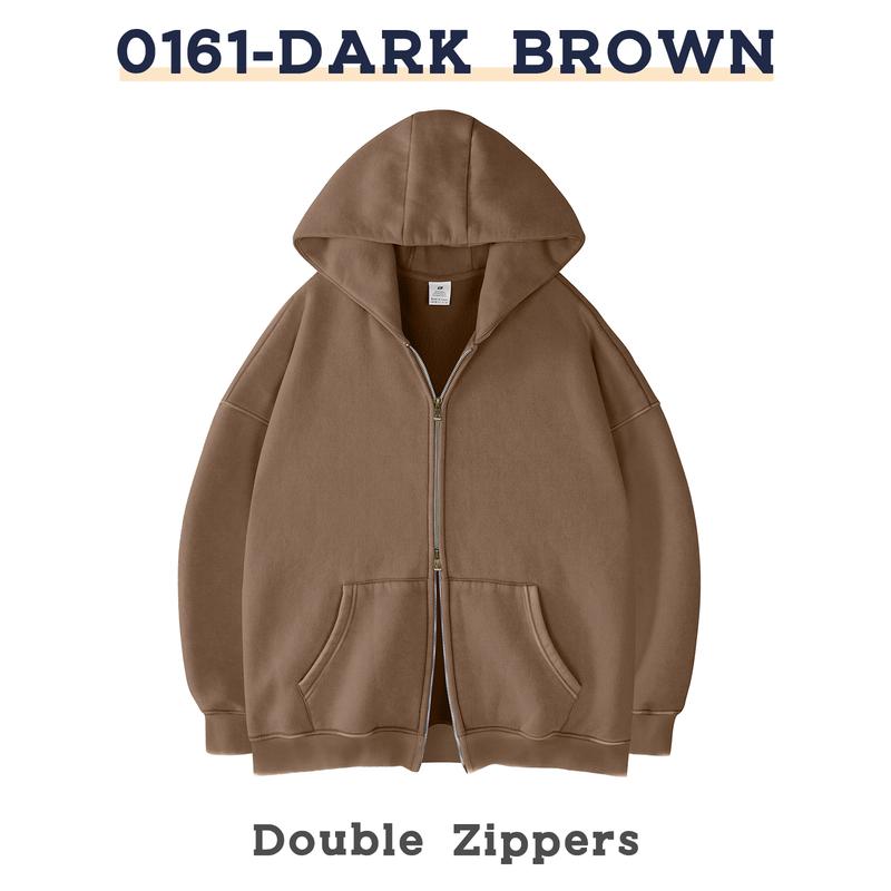 Unisex Oversized Acid Wash Zip Up Hoodie