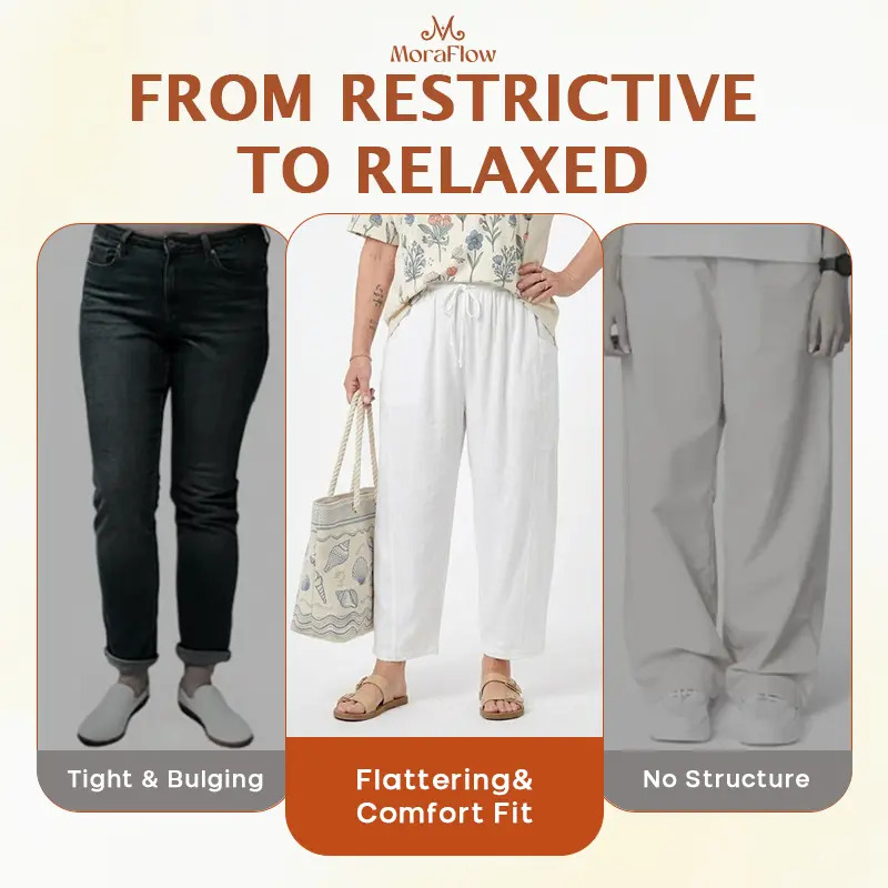 Women Comfort Lightweight Linen Wide Leg Cargo Pants
