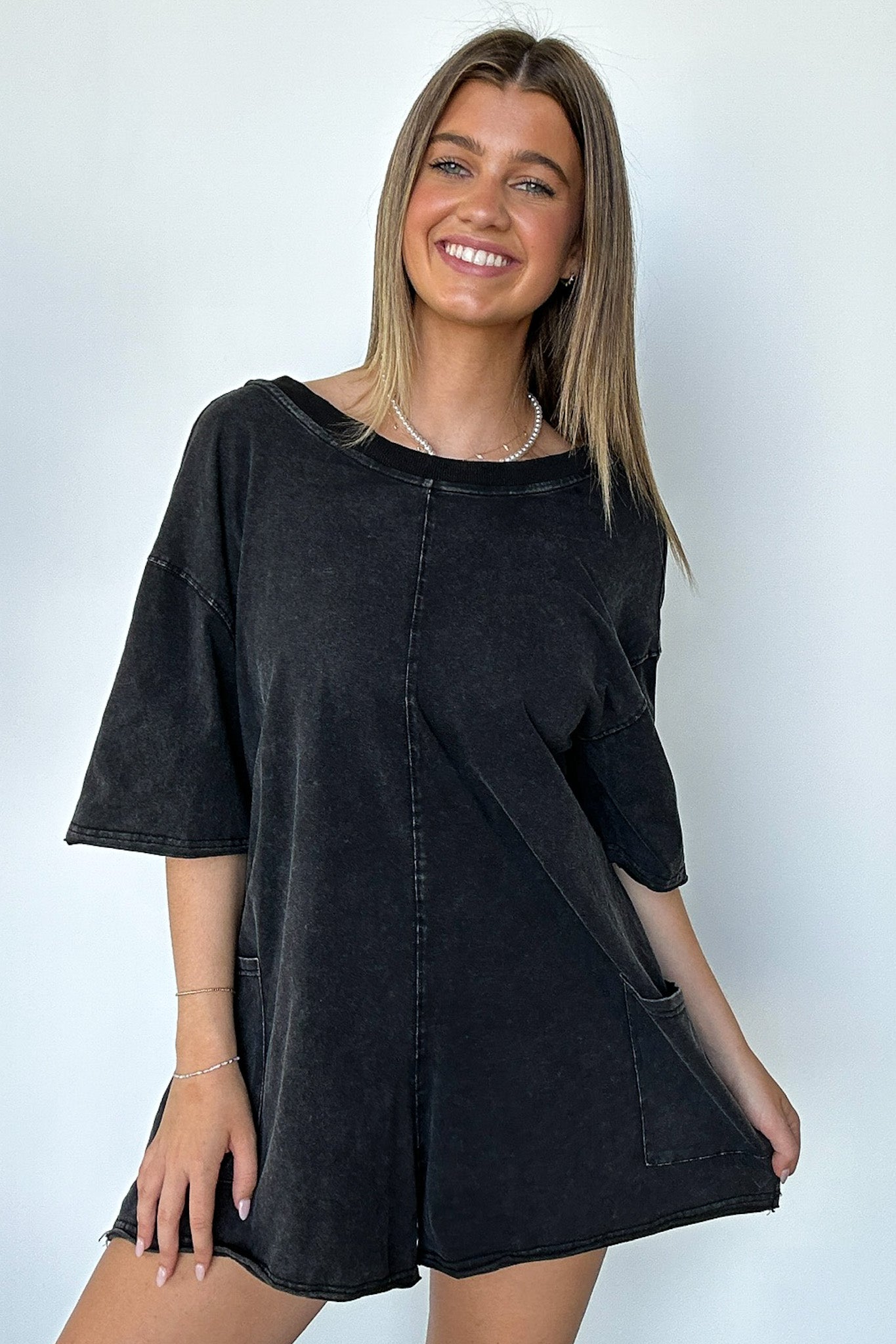 Short Sleeve Relaxed Romper
