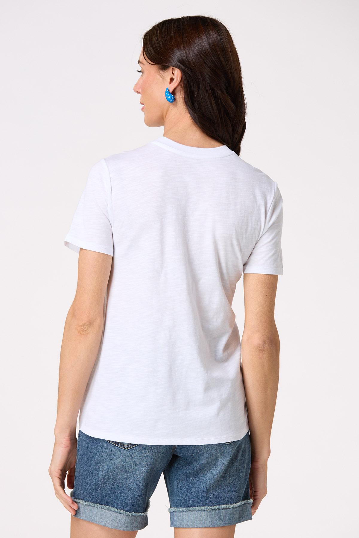 Mixed Print Bow Tee