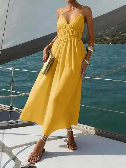 Sleek Deep V Ruched Sleeveless Bodycon Dress