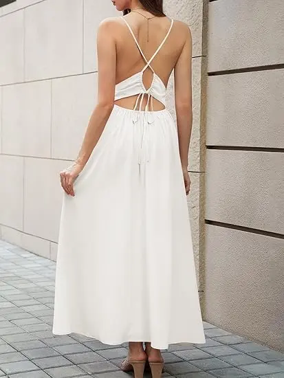 Sleek Deep V Ruched Sleeveless Bodycon Dress