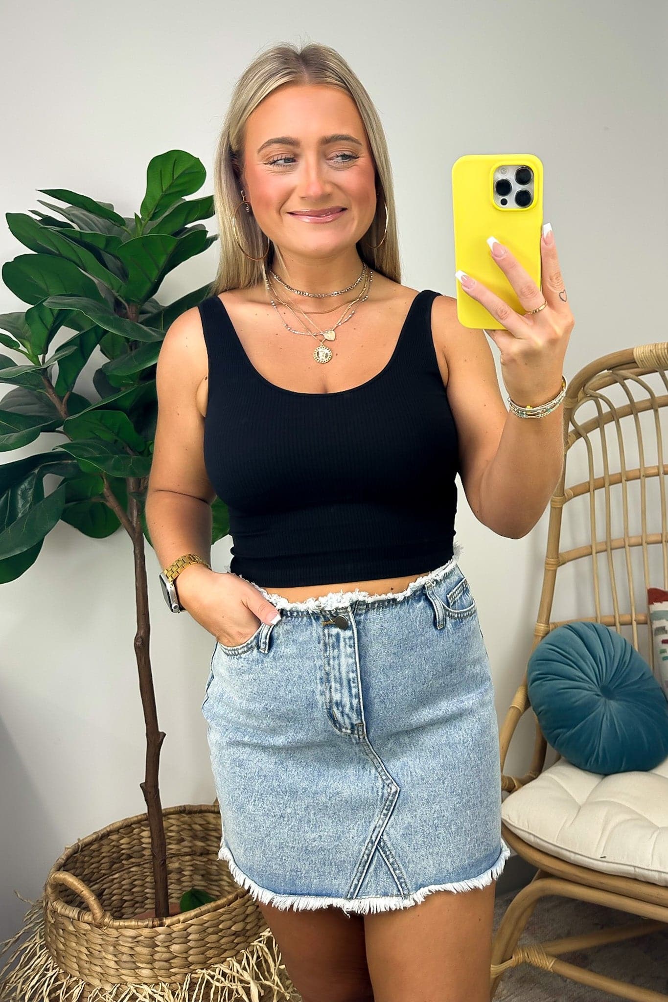 Ribbed Cropped Brami Top