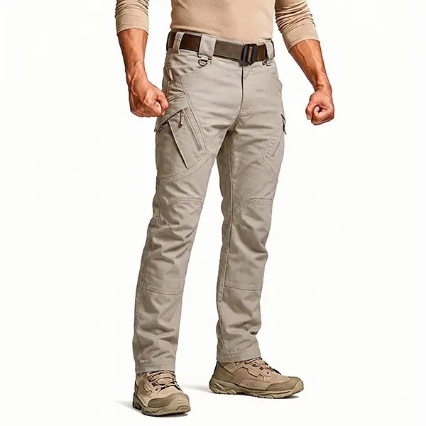 Men’s Lightweight Tactical Work Pants – Stretch Cargo Hiking Pants with Multi-Pocket Design