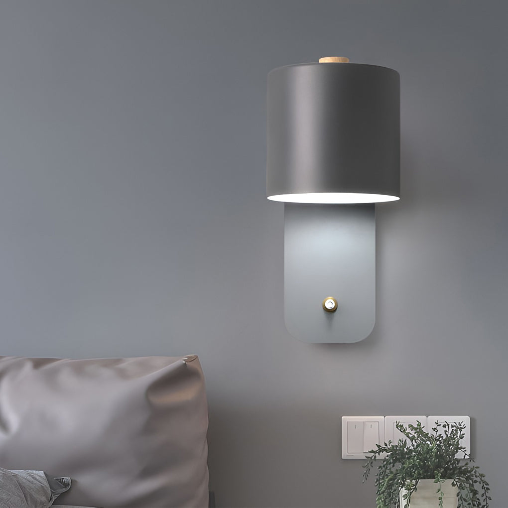 Creative Adjustable Round Nordic Plug in Wall Sconce Lighting Wall Lamp