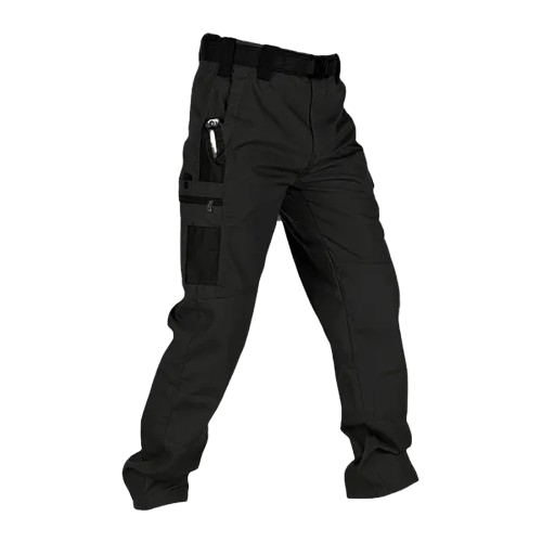 Men's solid color tactical work pants, multiple pockets - 6-pack