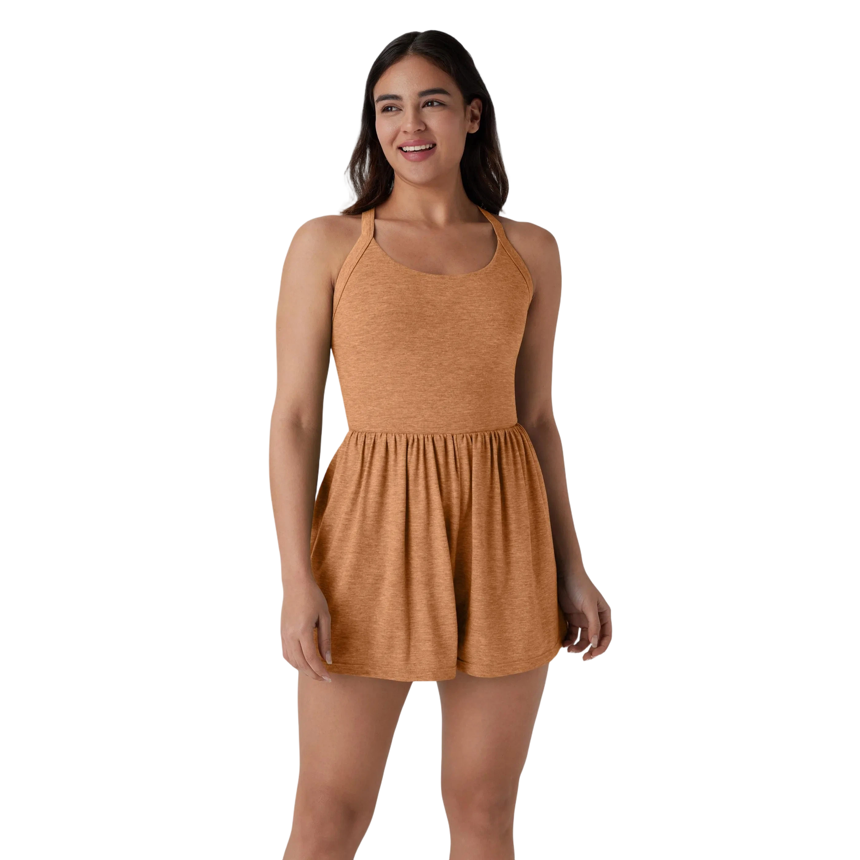 🔥Women’s Backless Twisted 2-in-1 Resort Romper with Built-In Shorts & Pockets