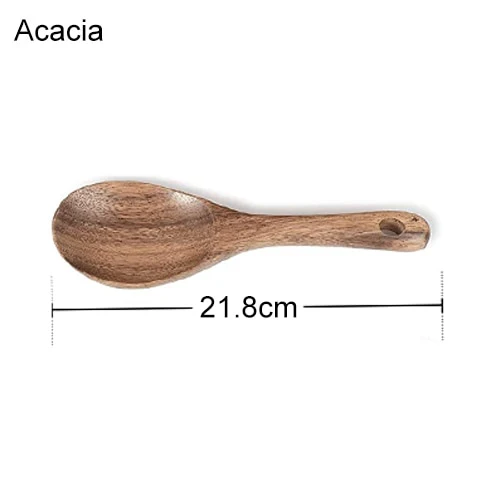 Wooden Salad Bowl, Solid Hardwood Salad Mixing Bowl Set, Wood Serving Bowl Spoon Fork for Fruits Vegetables Decoration