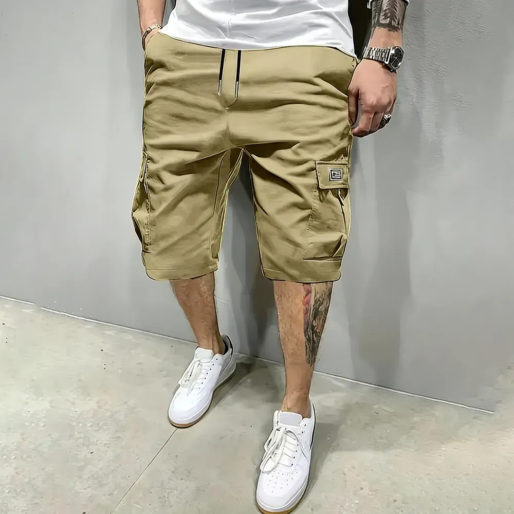 Mens Casual Drawstring Cargo Shorts – Big Pockets Comfy Fit