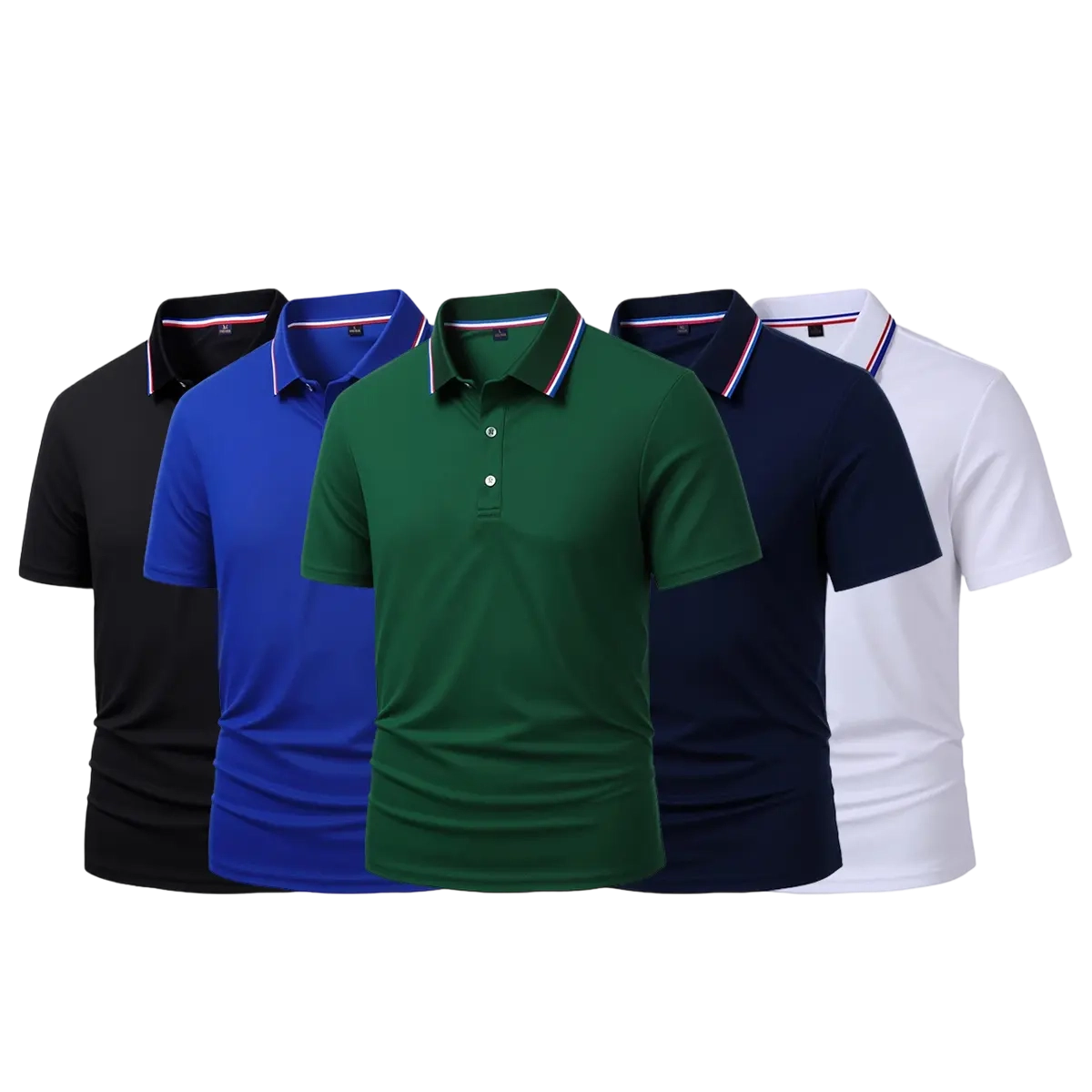 Men's Quick Dry Color Block Striped Polo Shirt, Classic Button-Down Collar Top, Trendy Casual Sports Short Sleeve Polo, Suitable for Everyday Activities, Playing Ball, Golf, Outdoor Sports