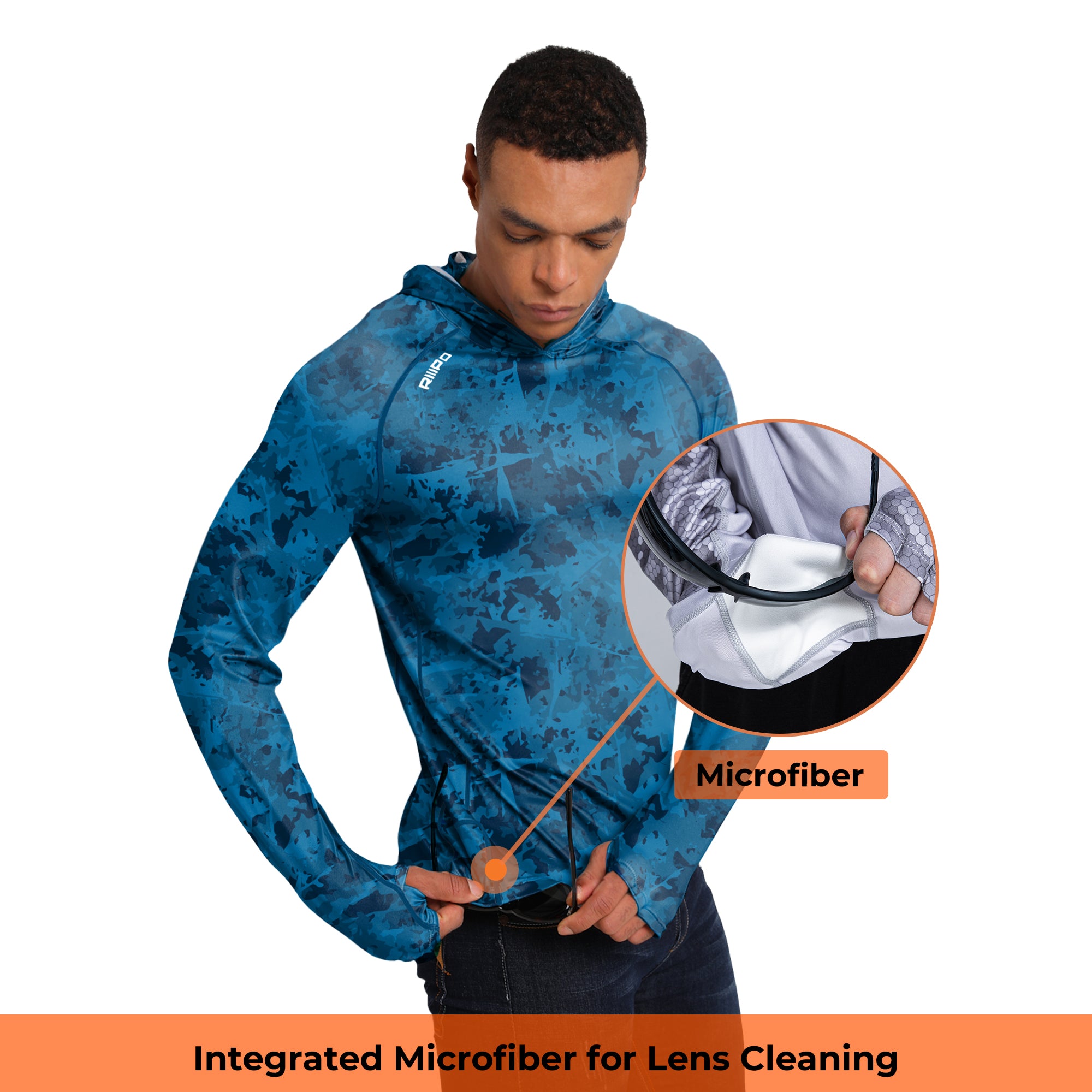 Men's UPF 100+ Performance Cooling Hoodie with Gaiter