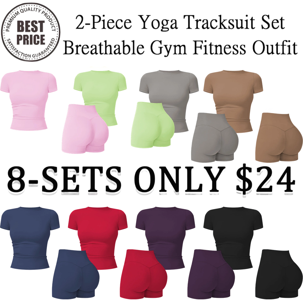 2-Piece Boat Neck Open-Back Workout Athletic Women’s Backless Tank Top Set