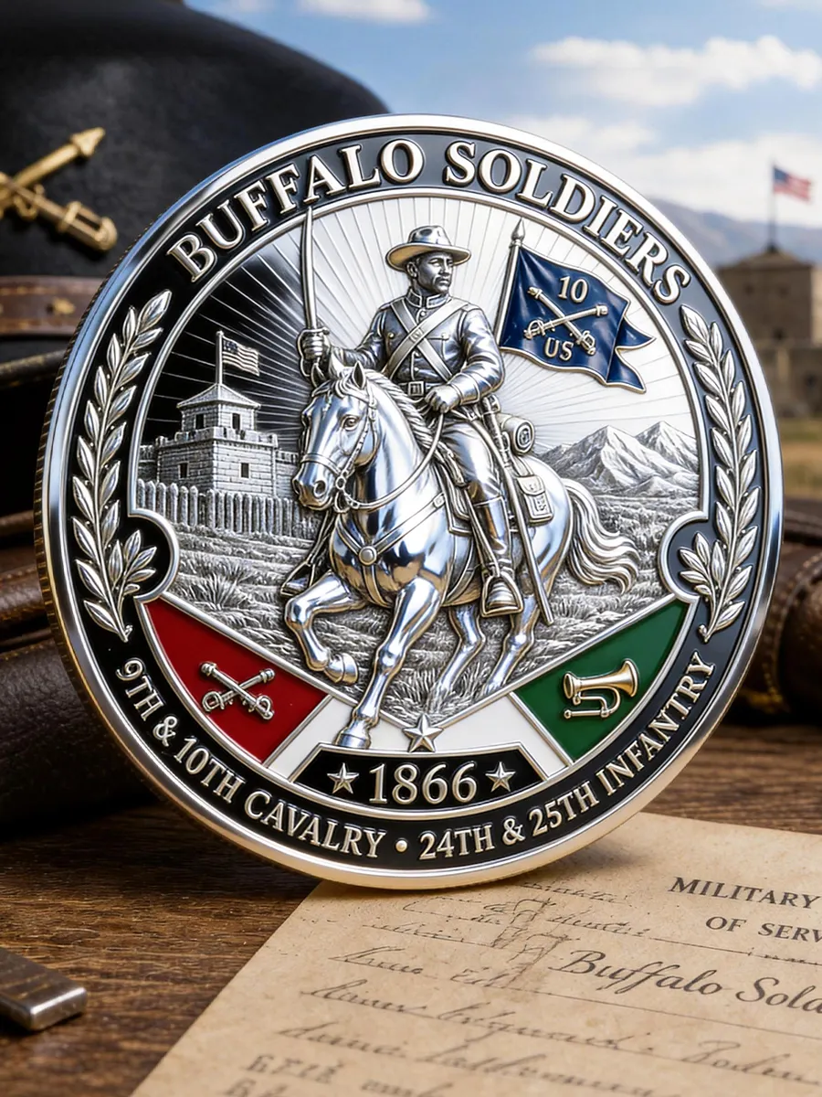 Buffalo Soldiers 1866 Commemorative Metal Medal