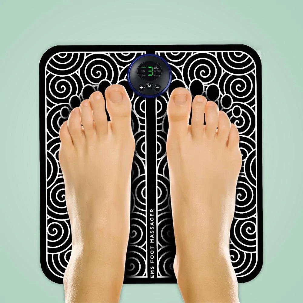 EMS Massage Foot Pad 6 Modes 9 Strength Levels Rechargeable