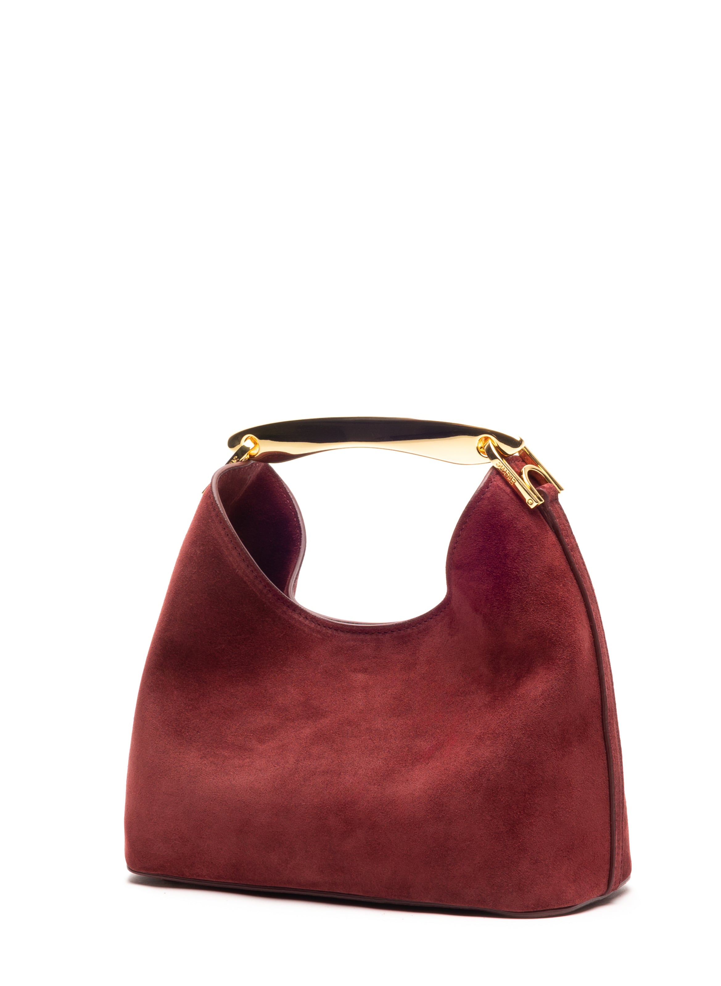 Small Boomerang Suede Burgundy Clearance Sale 85%OFF