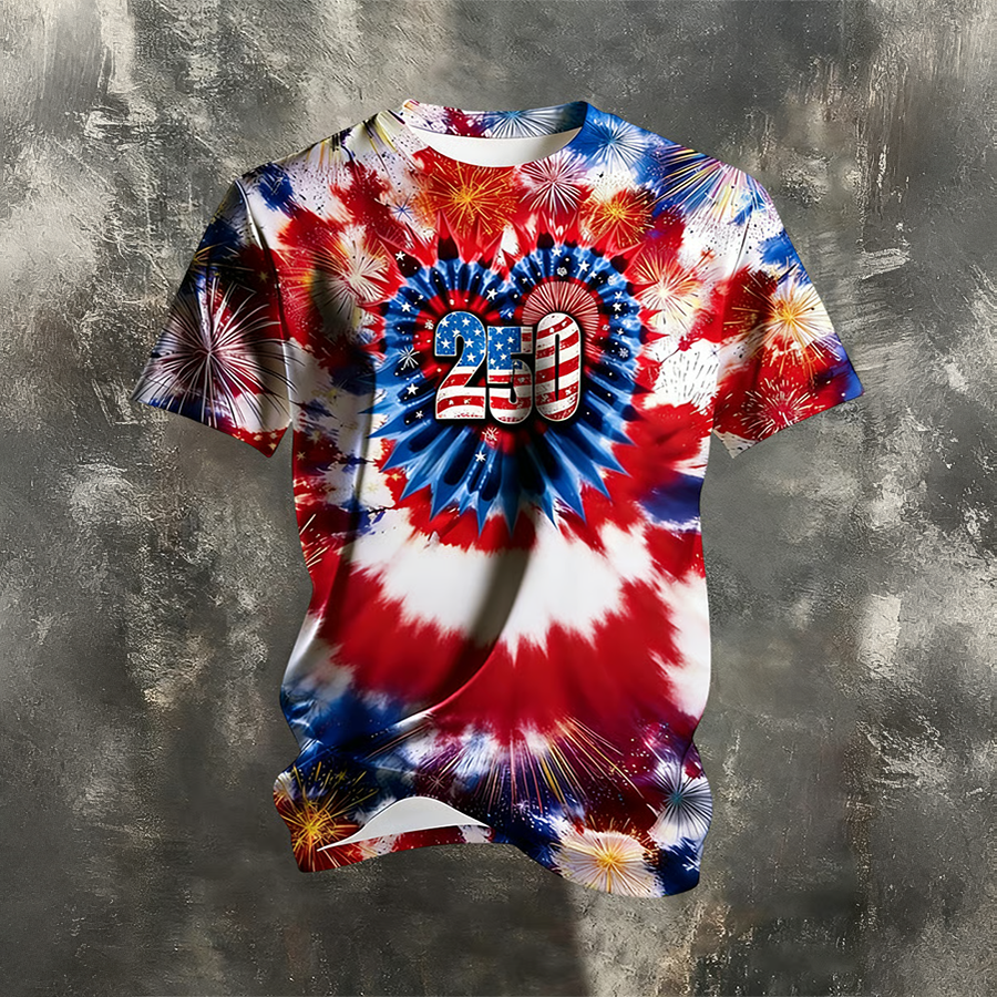 Men's Vintage American 250th Anniversary Short-Sleeve T-Shirt