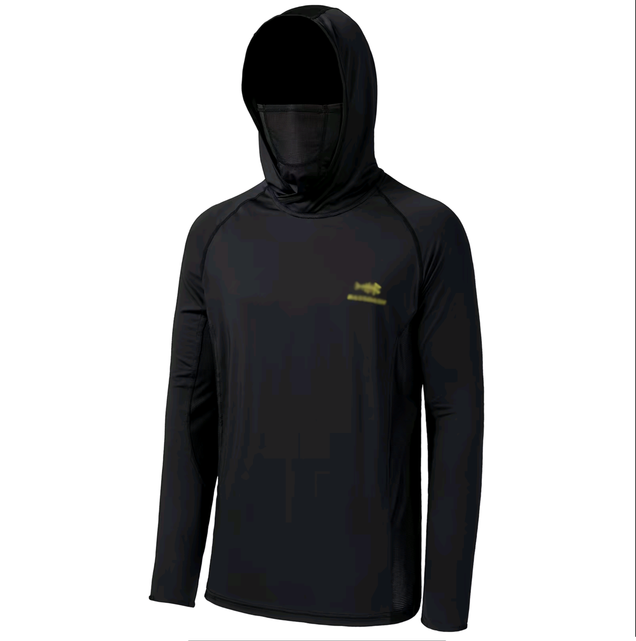 Men's UPF 50+ Long Sleeve Fishing Hoodie – Built-in UV Mask & Neck Gaiter