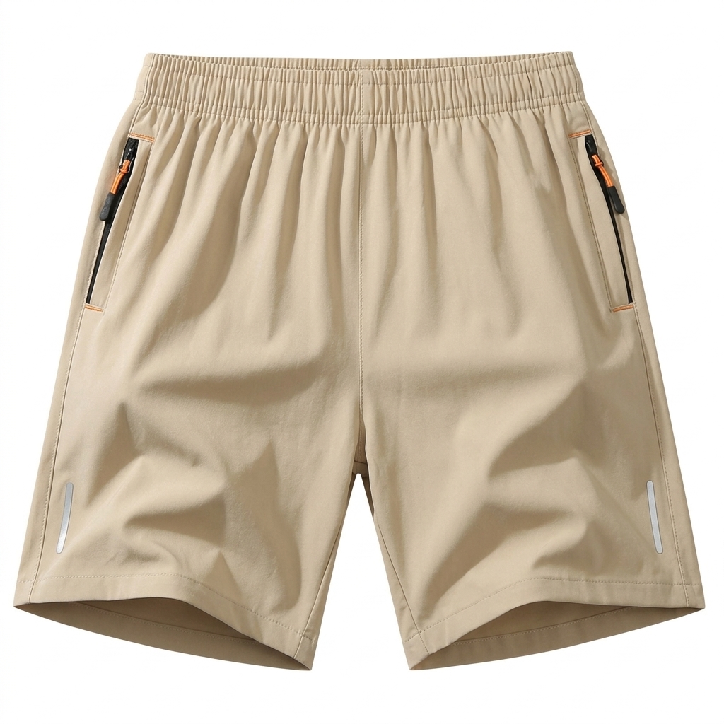 Men's Ice Silk Quick-Dry Zipper Pocket Shorts