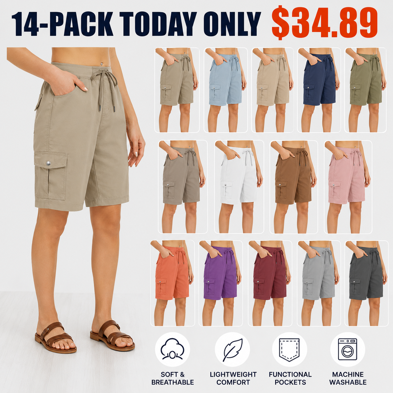 Women's Lightweight Quick-Drying Outdoor Shorts