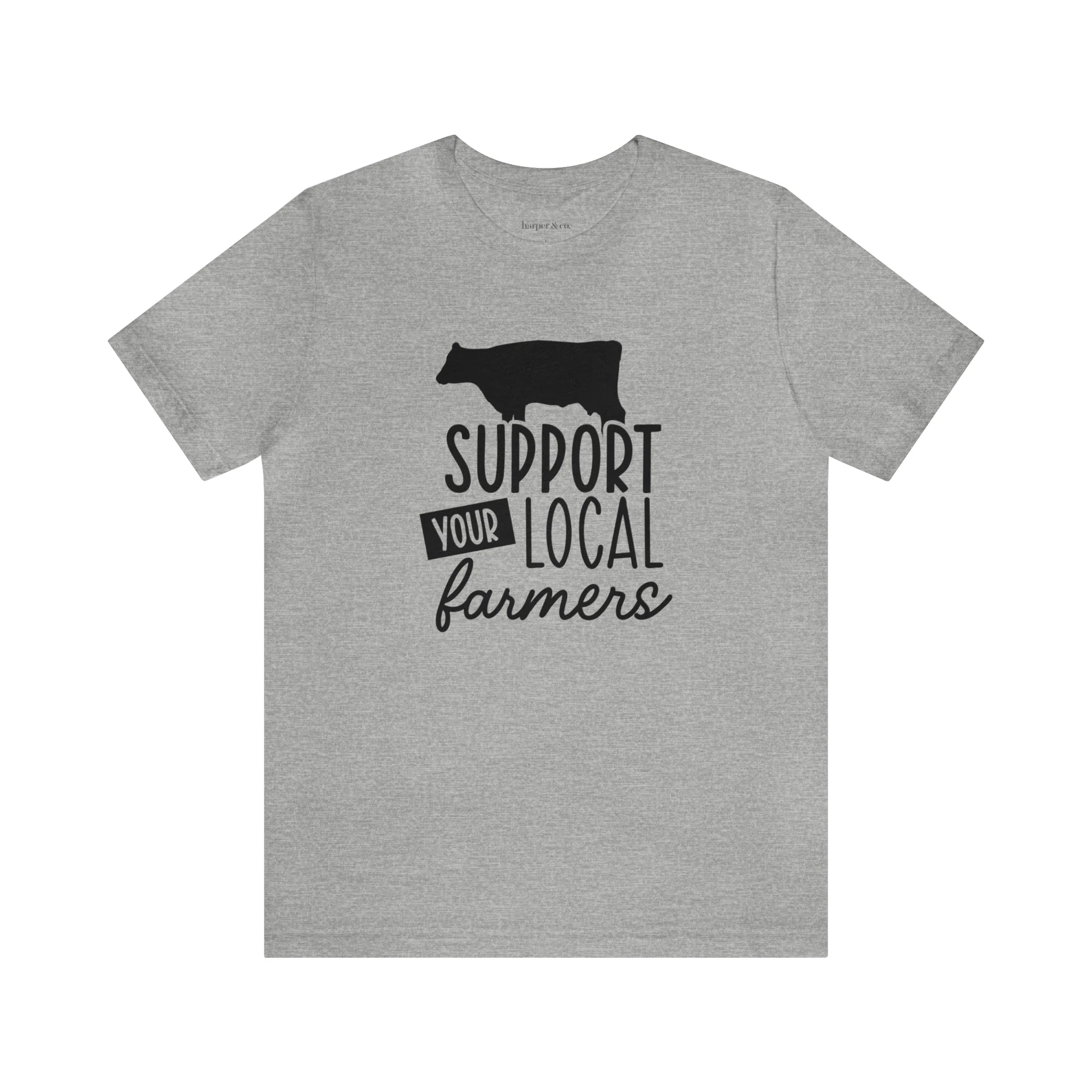 Support Farmers Cattle Unisex Jersey Short Sleeve Tee