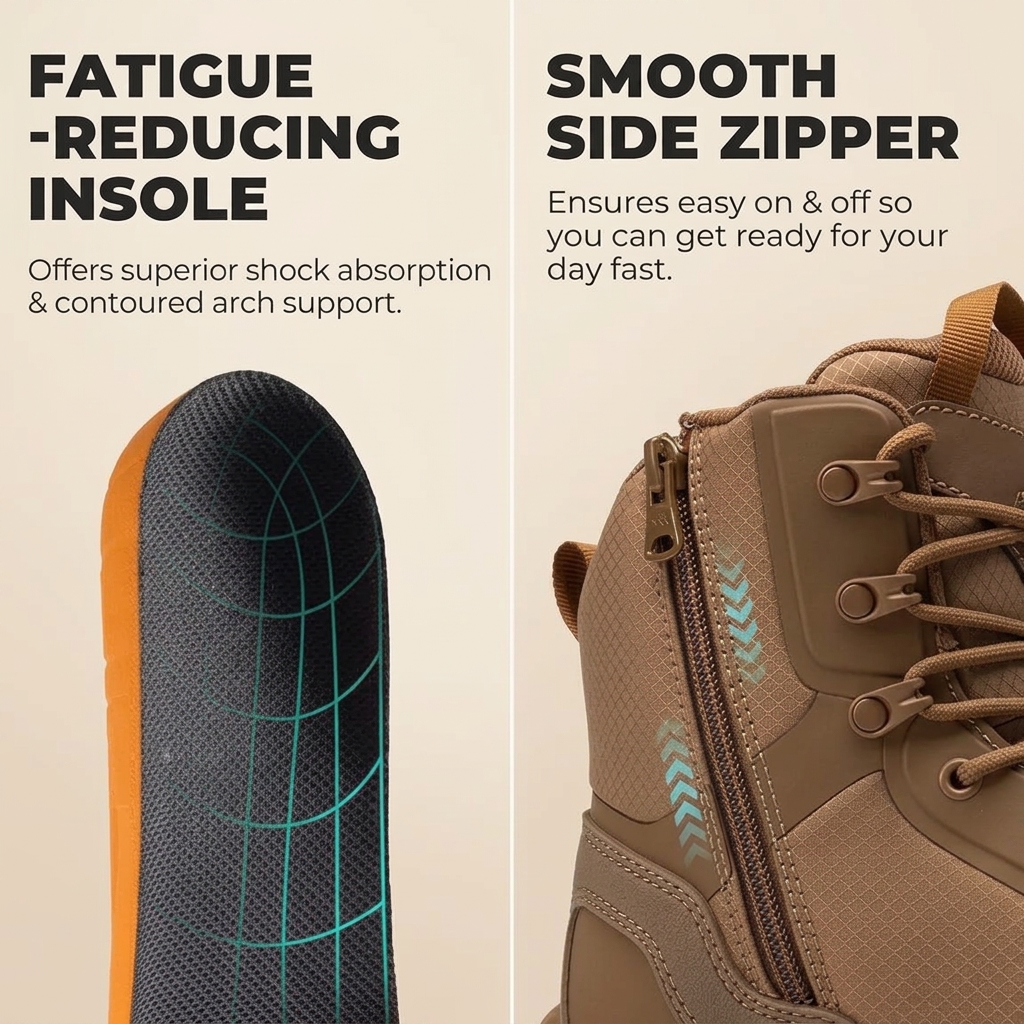 Men's Nano-Composite Toe Work Safety Boots