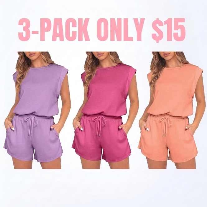🌞 Adjustable Waist Utility Summer Romper