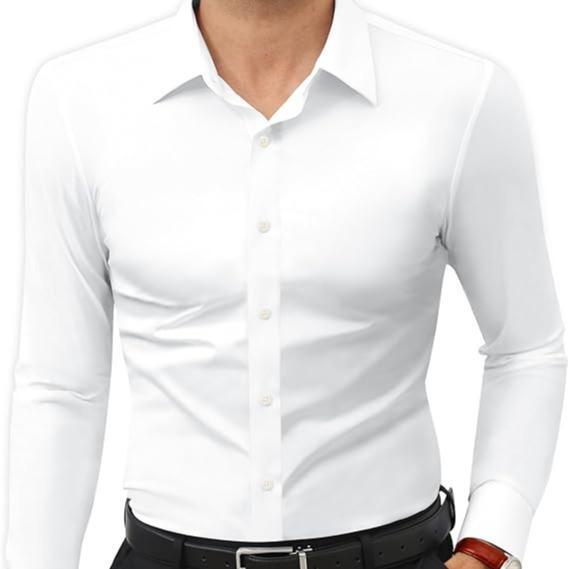 🔥Last Day Promotion!🔥Men’s 4-Way Stretch Travel Dress Shirt: Wrinkle-Free Slim Fit