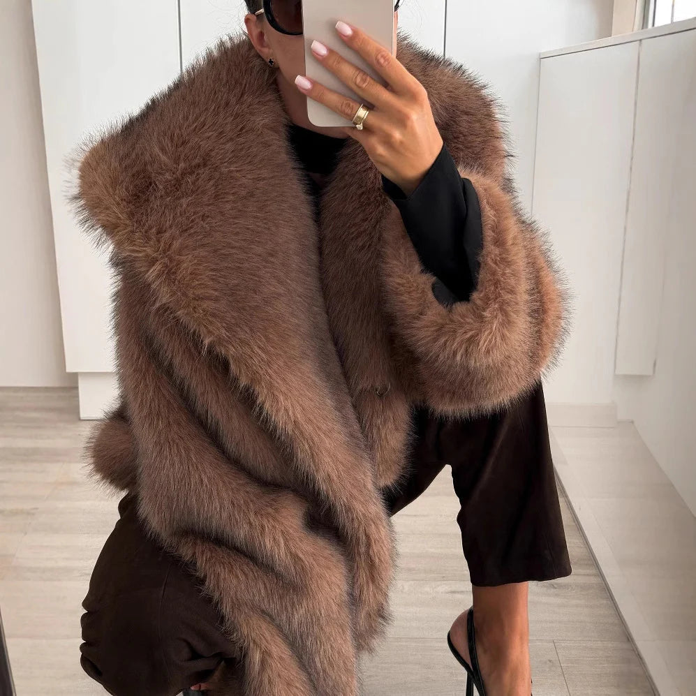 MELINA | Manteau Luxe En Fourrure