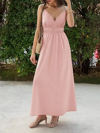 Sleek Deep V Ruched Sleeveless Bodycon Dress