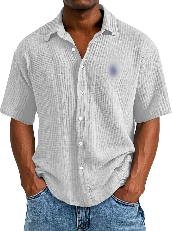 🔥🔥 Men's Loose Fit ✨ Textured Short-Sleeve 🌿 😎