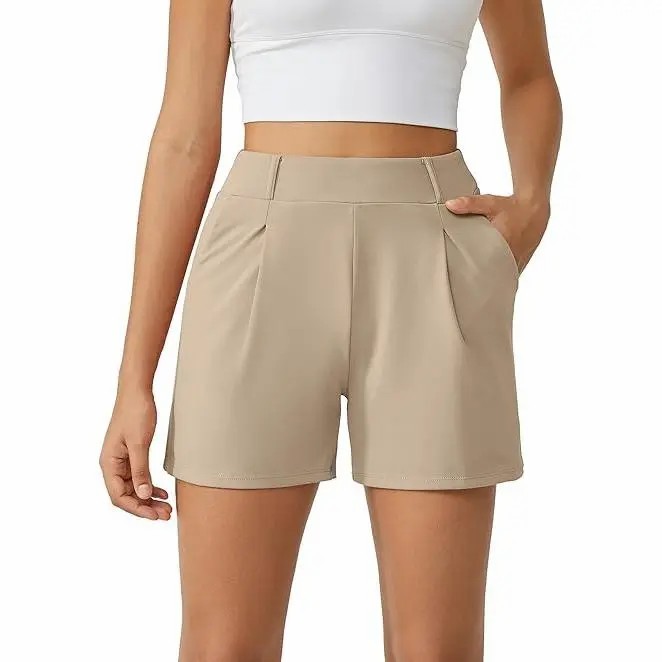 Women's High Waisted Casual Summer Shorts – Wide Leg Athletic Shorts with Pockets