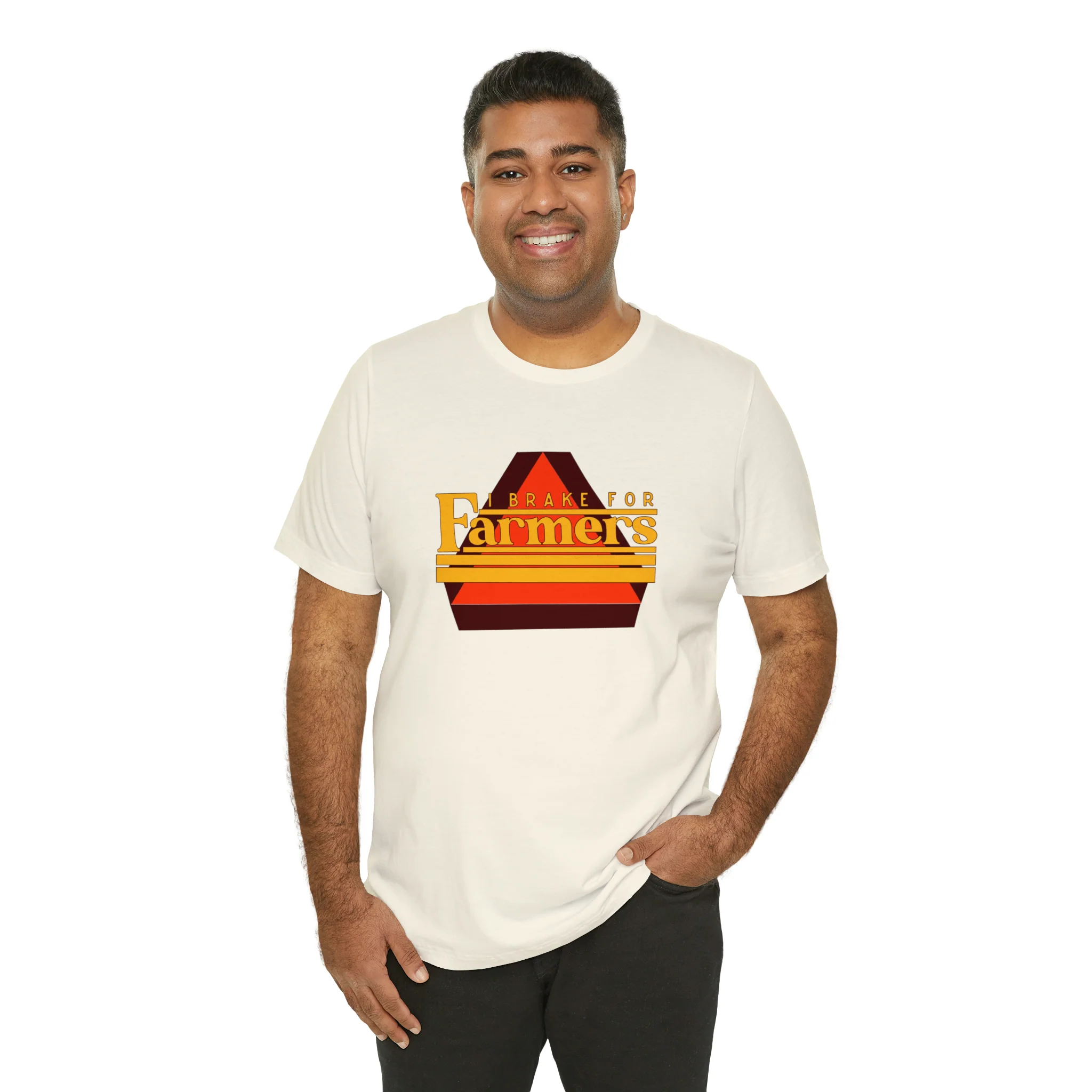 I Brake For Farmers Unisex Jersey Short Sleeve Tee