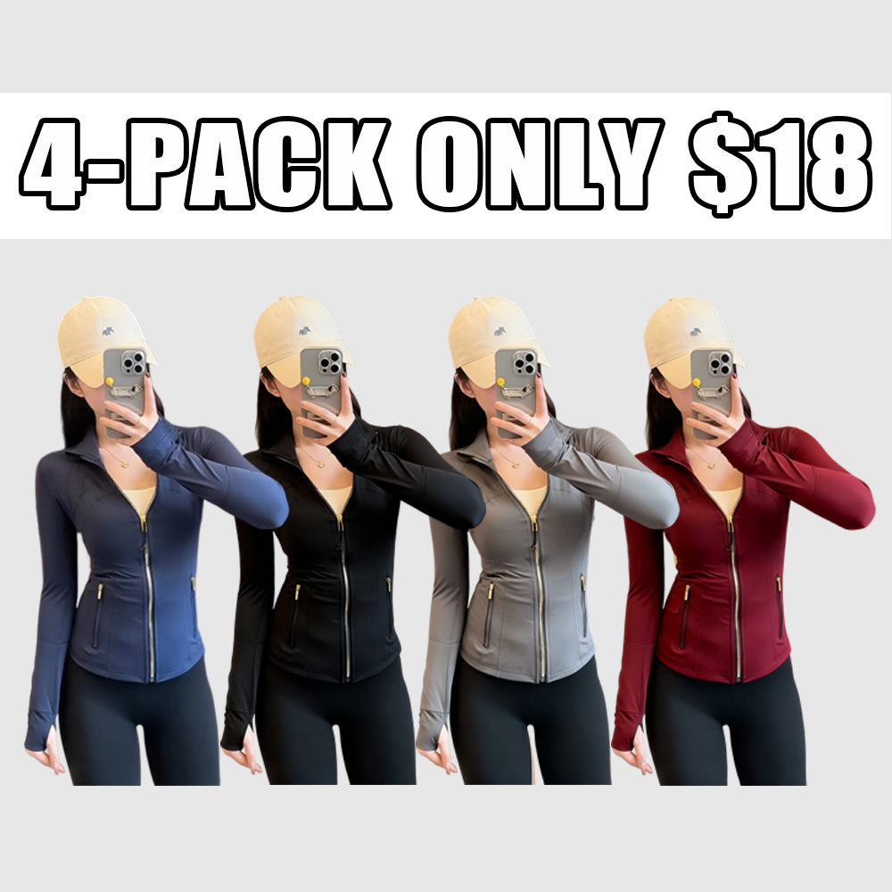 Yoga suit gold zipper version women's yoga jacket