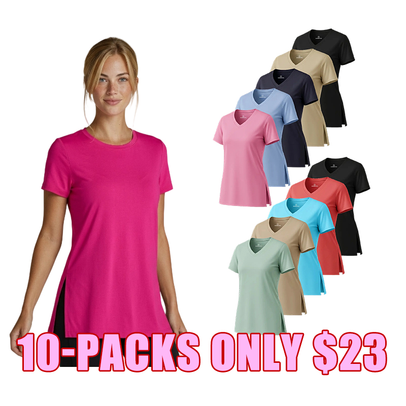 🏃 Women's 5-Pack V-Neck Active T-Shirts