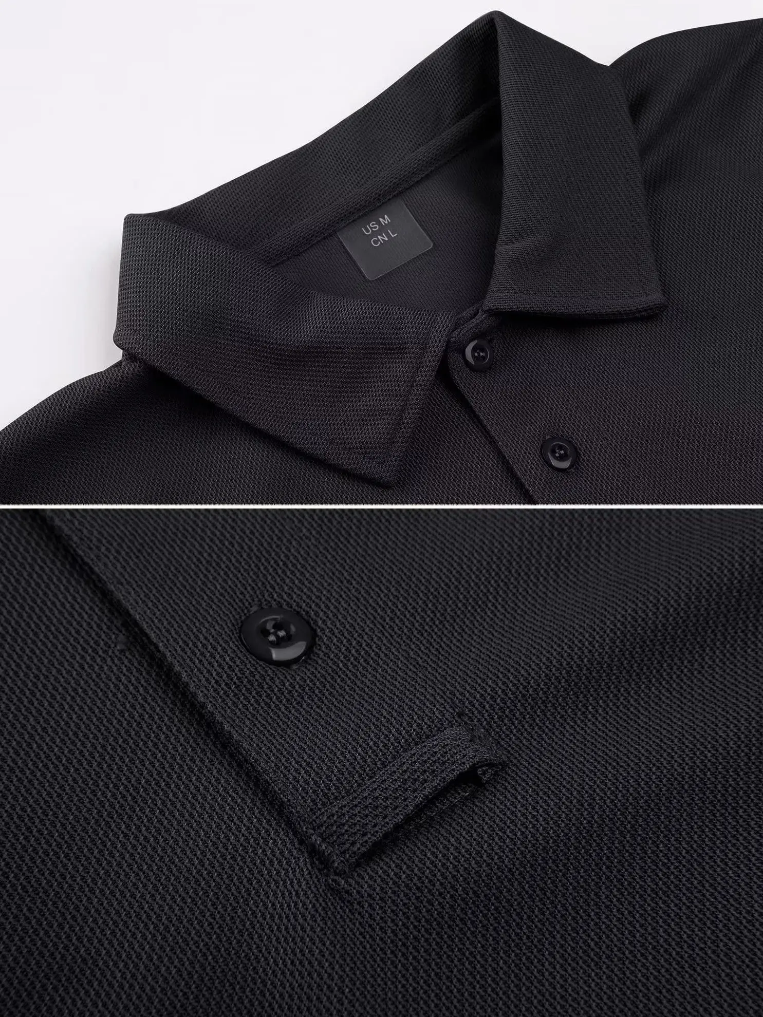 Men's Polo Shirt Quick Dry Performance Short Sleeve Pique Jersey Golf Work Polo Shirt Casual Menswear Top Outdoorfun