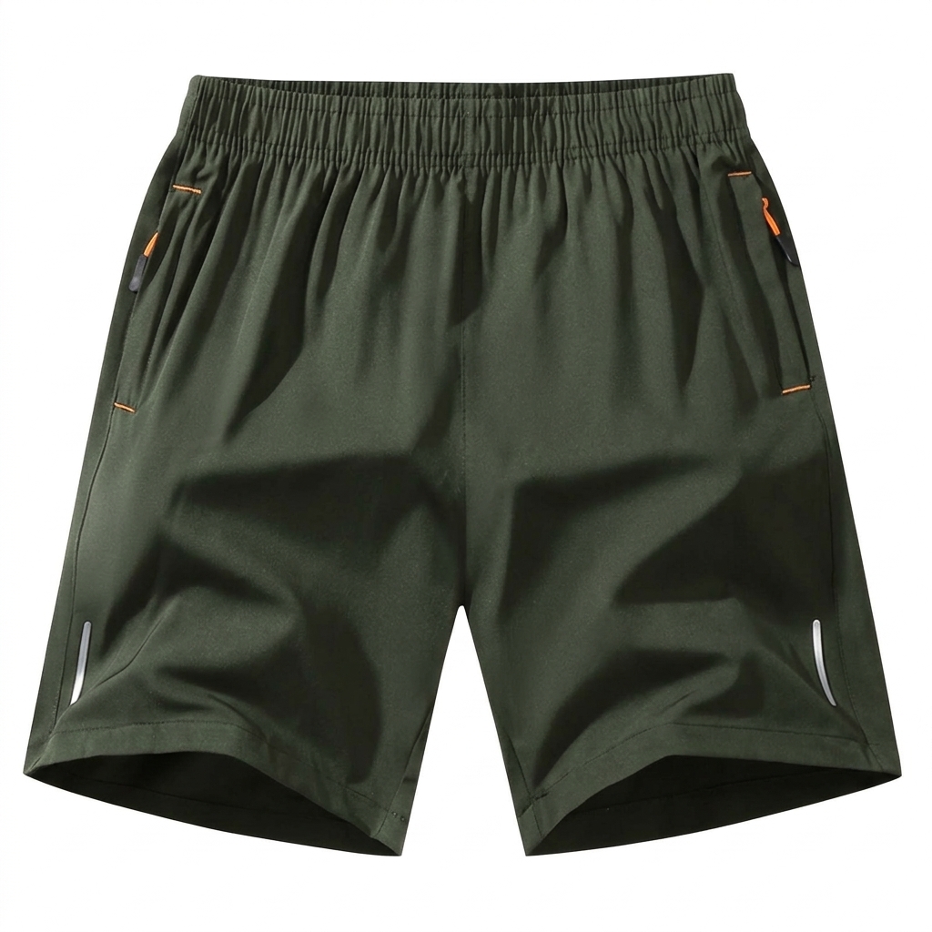 Men's Ice Silk Quick-Dry Zipper Pocket Shorts