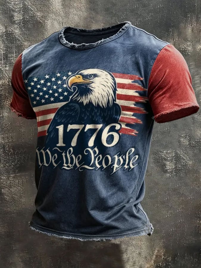 Men's Retro Print Short-Sleeve T-Shirt