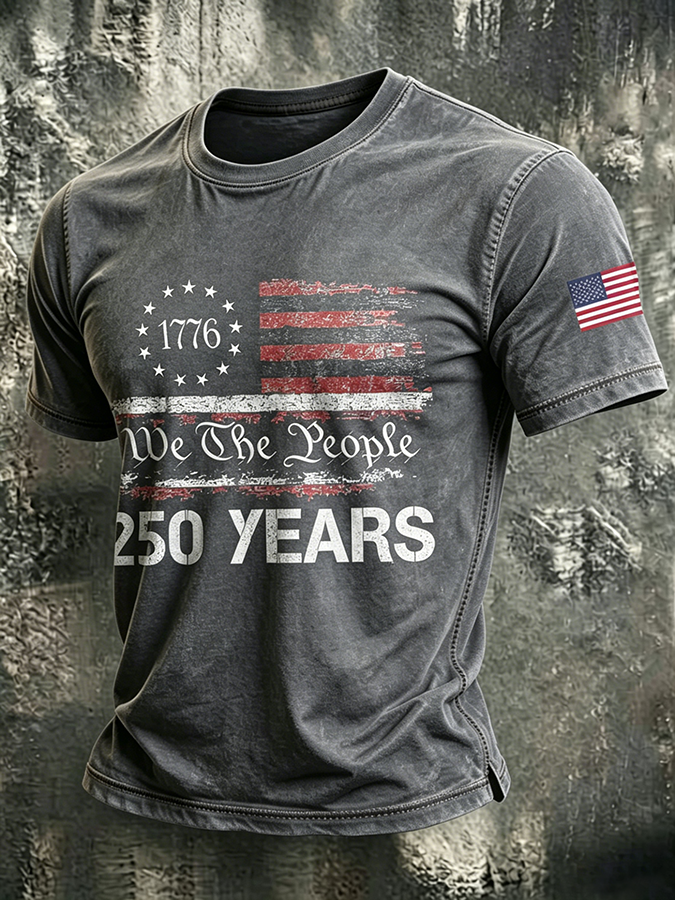 250Th Anniversary Washed And Worn Round Neck T-Shirt In The United States