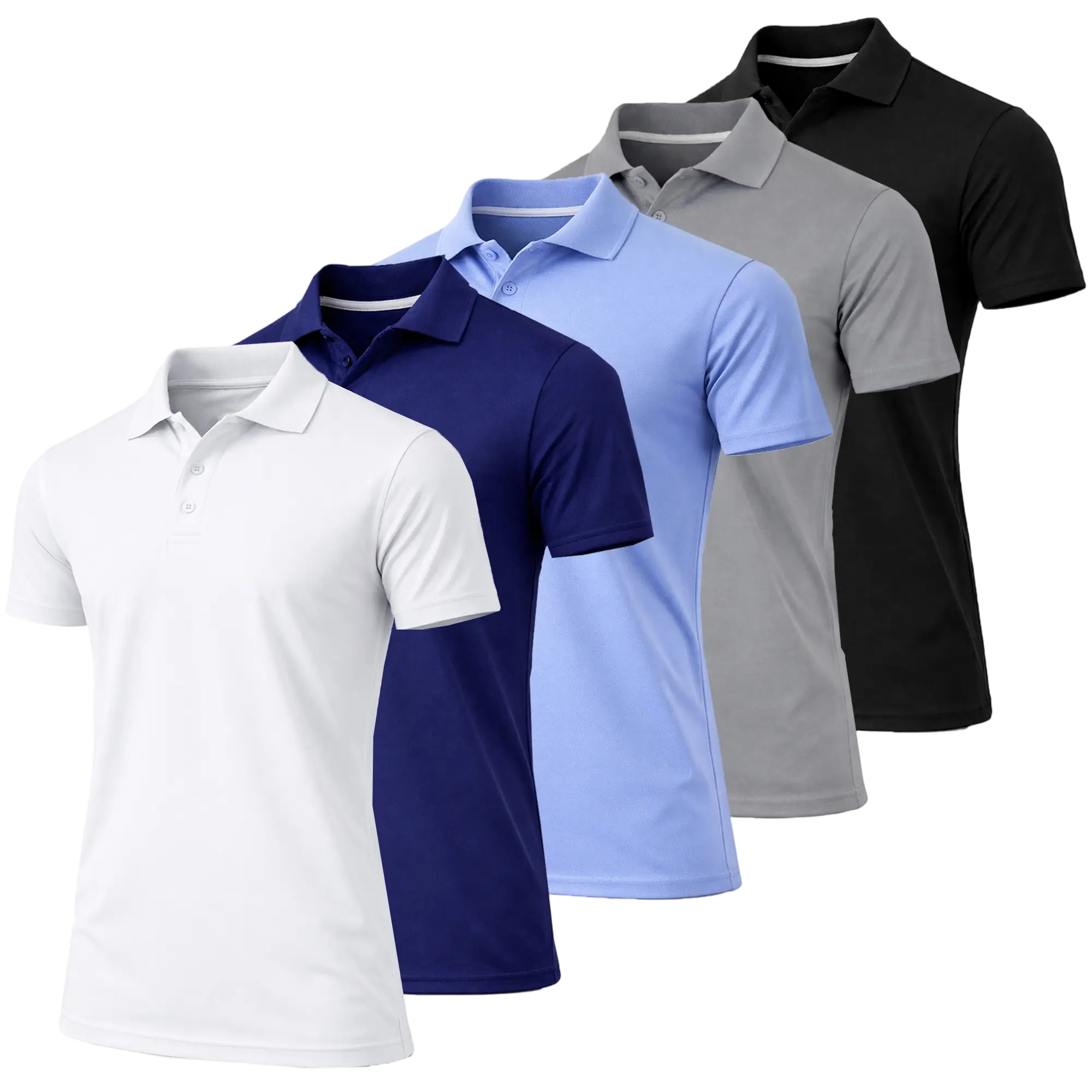 Men’s 5-Pack Performance Polo Shirts