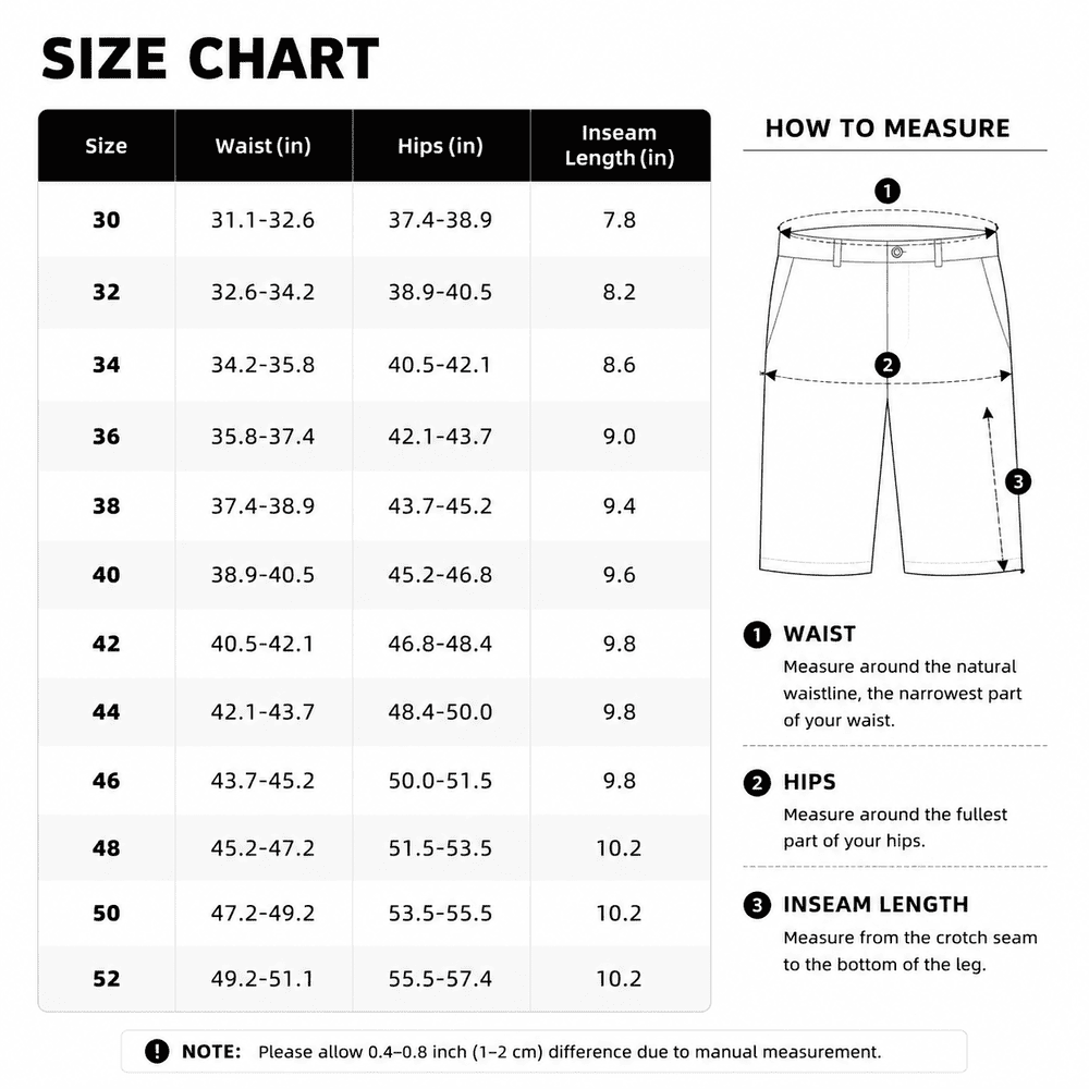 Men's 4-Way Stretch Quick Dry Golf Shorts