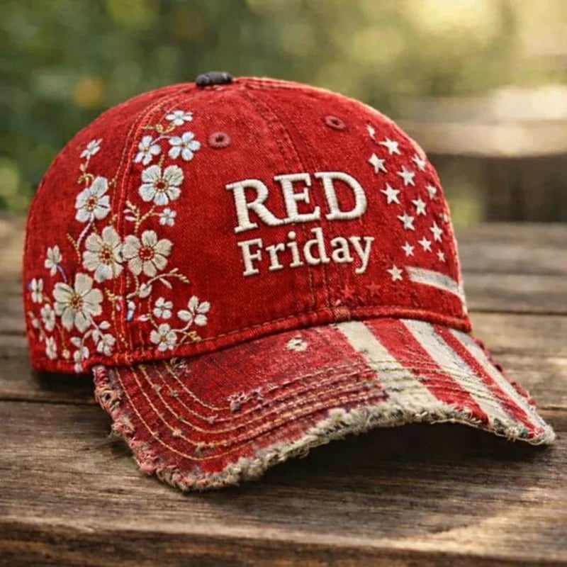 Red Friday Print Casual Hat (Unisex)