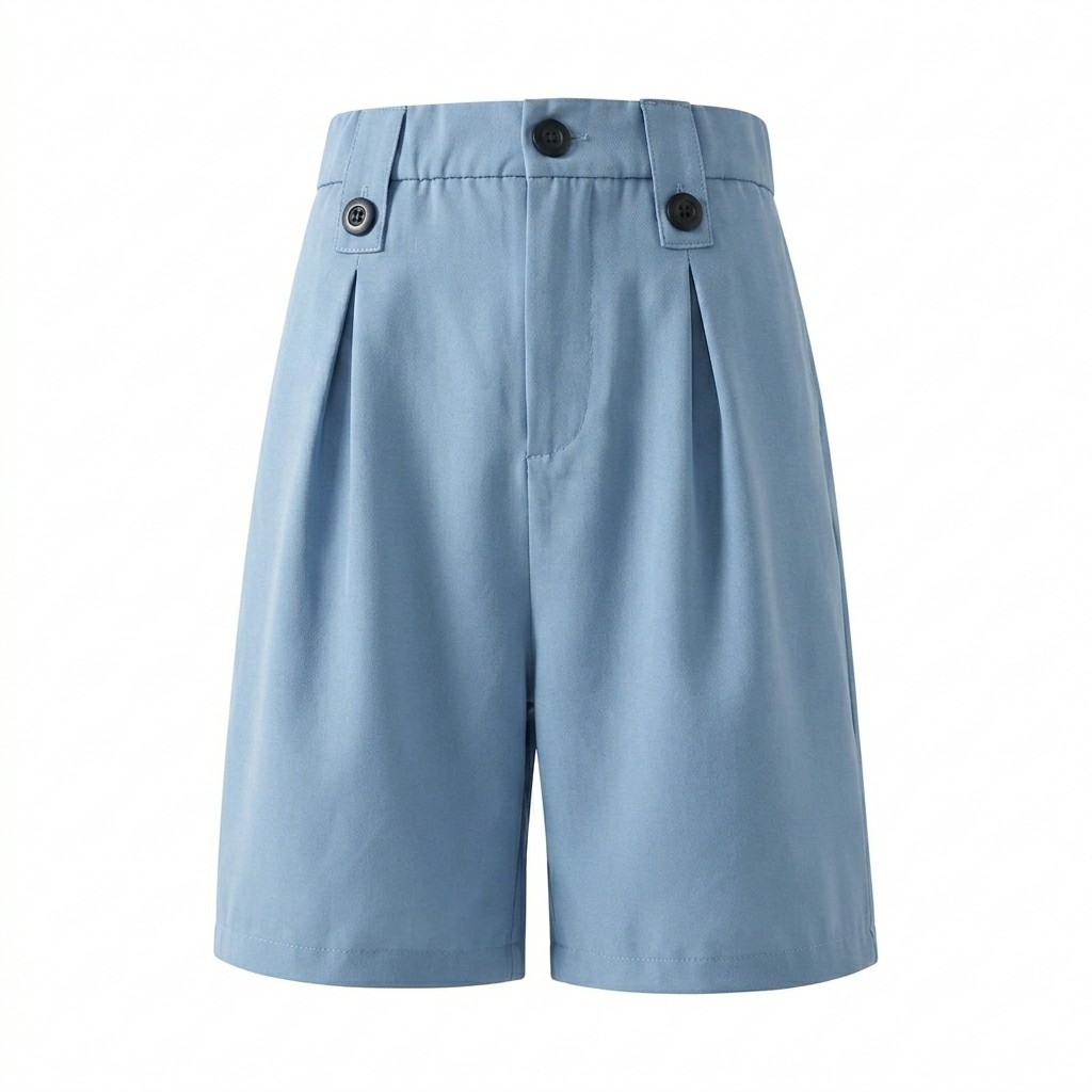 Men's High Waisted Pleated Dress Shorts – Black Suit Shorts for Casual & Formal Summer Wear