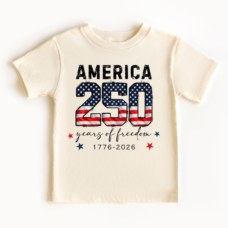 United States of America 250th Anniversary Kids Shirt,250th Anniversary Tee,Patriotic Flag 4th of July Shirt,250 Years of Independence Shirt