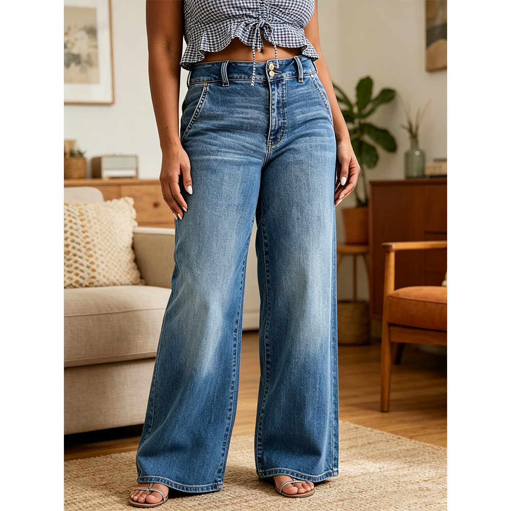 Classy Trouser LIGHT High Waist Wide Leg Jean