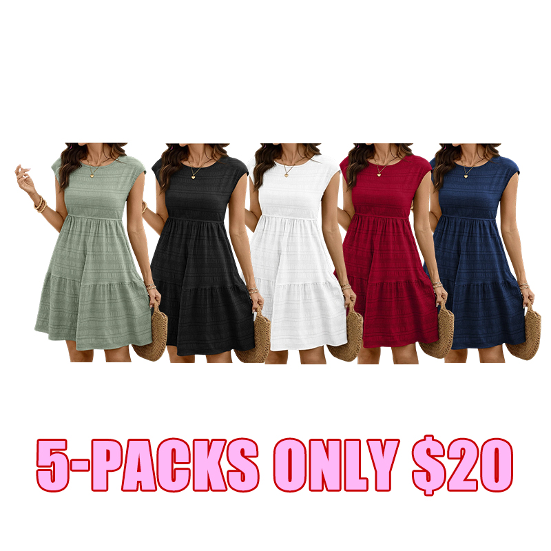 Women's Lightweight Textured Sleeveless Summer Sundress